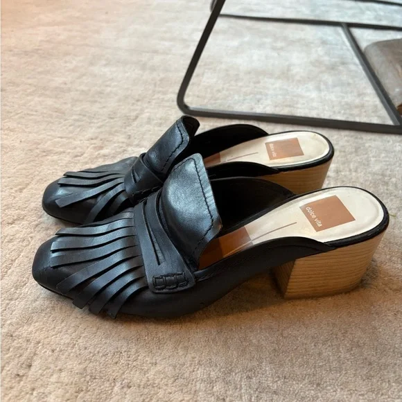 DOLCE VITA Katina Leather Mule Heels